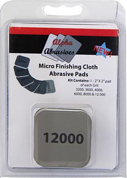 6 diff grits Hobby Stix 2000  2"x2" Micro Finishing Cloth Abrasive Pads 