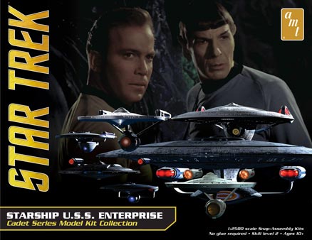 R2AMT954 AMT Star Trek U.S.S 1:2500 Scale Snap Model Kits Enterprise Box Set 