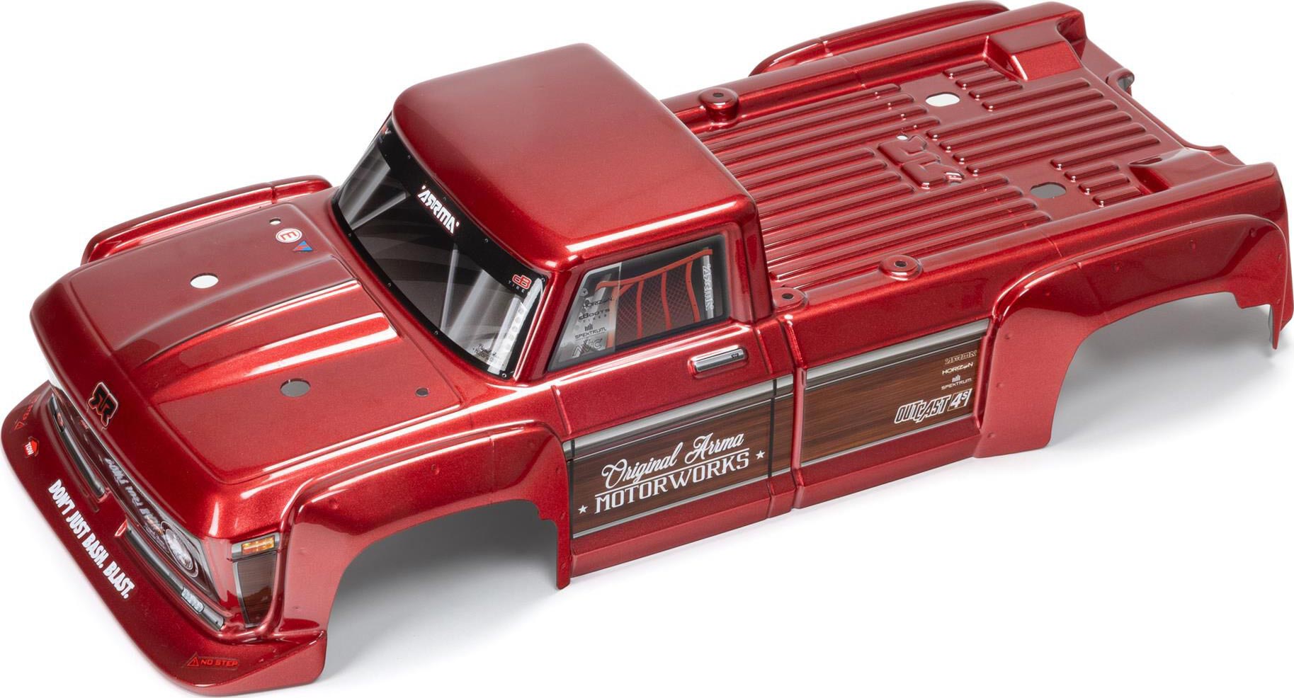 Arrma Painted Decaled Trimmed Body, Red: Outcast 4x4 BLX
