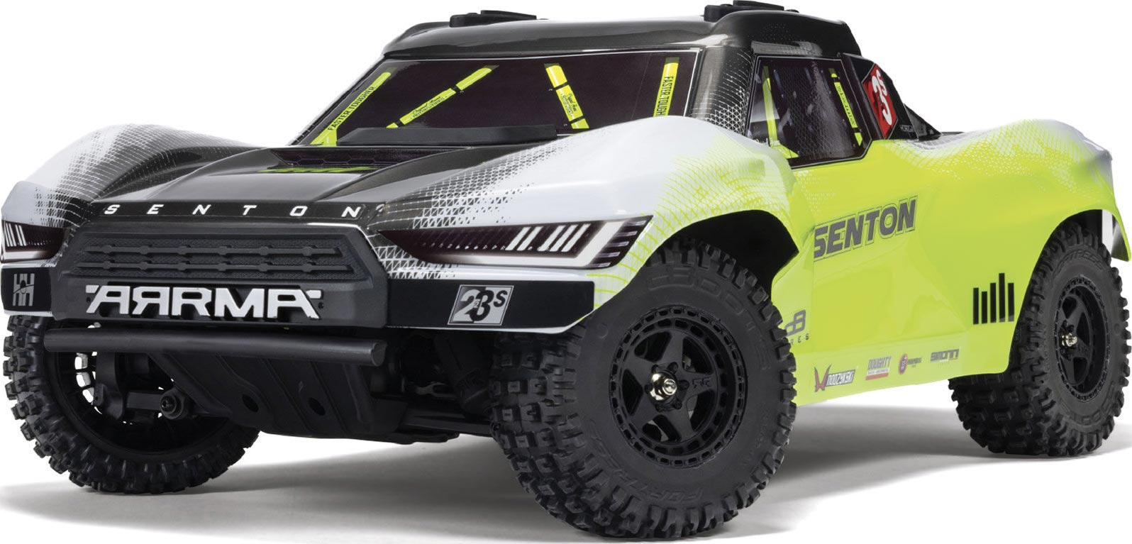 Fujita 1/10 RC Truck Tires & Wheels - Compatible With ARRMA SENTON, Traxxas Slash & Other Short Course Trucks