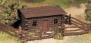 O Snap Kit Log Cabin w/Rustic Fence