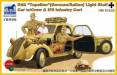 1/35 Dak Topolino Light Staff Car w/Crew & If8 Infantry Cart