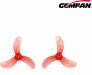 40mm 1608 PC 3-Blade 1mm - Clear Red