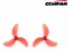 45mm PC 3-Blade 1mm - Clear Red (4)
