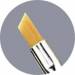 Brushwork Short Grip Brush - Oblique Brush S