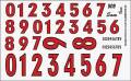 1/24-1/25 Racing Numbers Red Decal Sheet