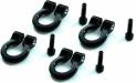 1/10 Scale Alum Black Tow Shackle D-Rings (4)