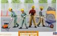 1/35 Construction Workers Set A: Road Paving Workers (4) w/Access