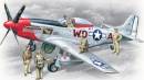 1/48 WWII USAAF P51D Mustang Fighter w/Pilots & Ground Personnel
