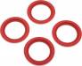 Tribute Wheel Mock Beadlock Rings Glue-On (4pc) Red