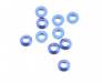3x6mm Blue Aluminum Tapered Washers (10)