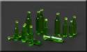 1/35 Beer Bottles (16) Translucent Green Plastic