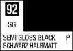 Mr Color 10ml 92 Semi Gross Black (Semi-Gloss/Primary) - 1