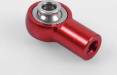 M3 Mini Aluminum Axial Style Rod End Red