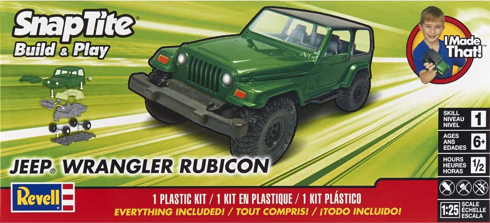 Revell   1:25 Jeep Wrangler Rubicon Snap RMX1695 