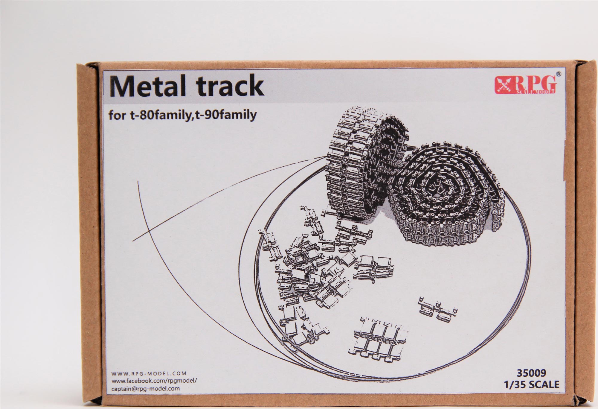 RPG 1/35 Scale Metal Track for T-80 Family Plastic Model Building Kit # 35009 T-90 Family