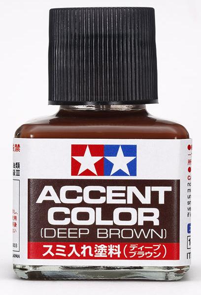 TAM87210 - Panel Line Accent Color Dark Red Brown 40ml By TAMIYA