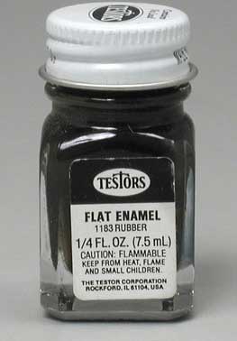 Testors Flat Black Enamel Model Paint, 1/4 oz (TES1149)