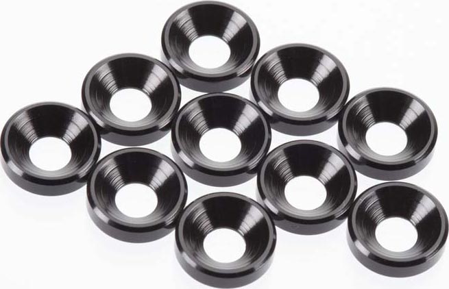 3Racing Alum. M3 Countersunk Washer - Black