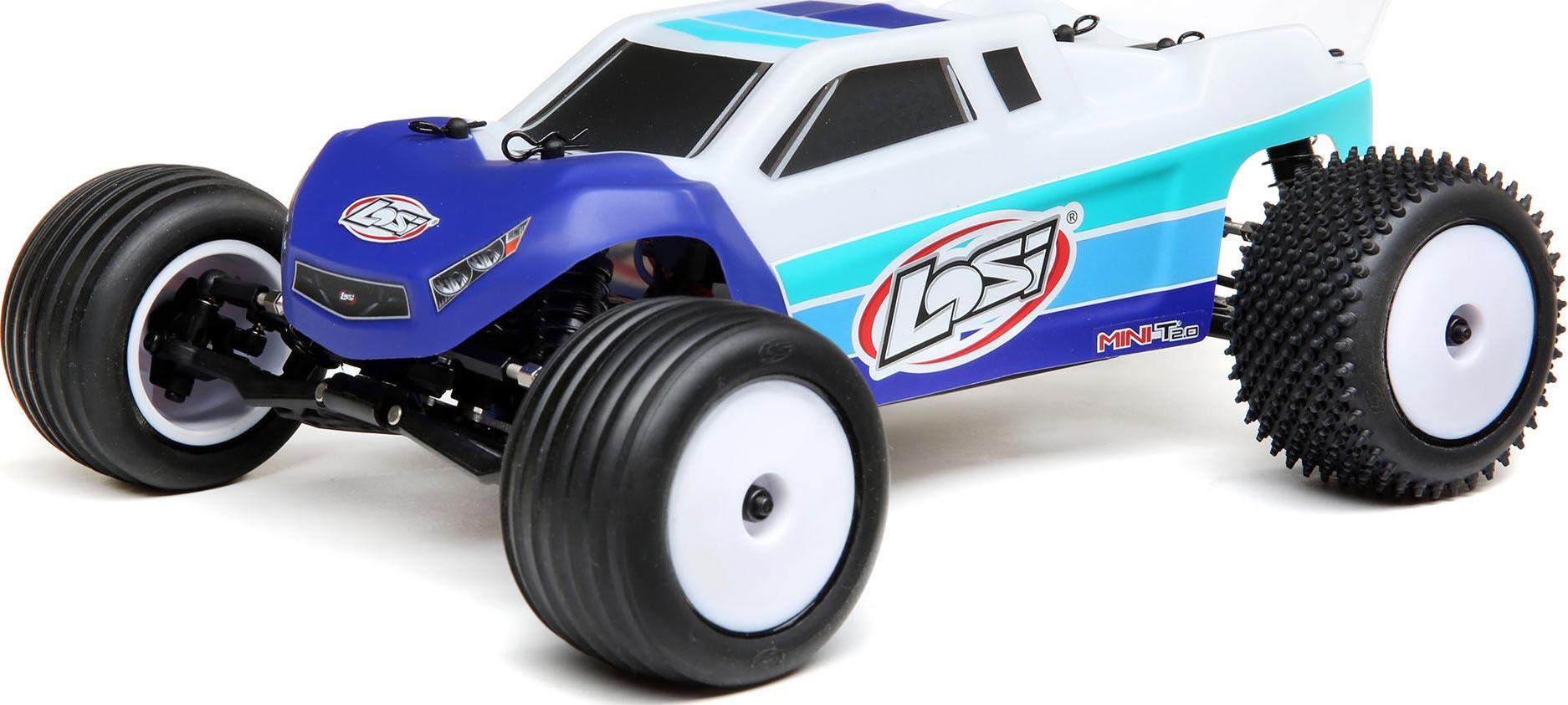 TML01019T2 Mini T 2.0 2WD Stadium Truck Brushless RTR Blue By TEAM LOSI Great Hobbies