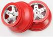 SCT Wheels Red/Satin Slash 2WD Rear (Fr/Re 4x4)