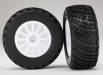 Wheel Wht & Gravel Pattern S1 Tire (2) 1/10 Ral