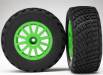 Wheel Grn & Gravel Pattern Tires (2) 1/10 Rally