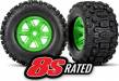 Tires & Wheels Assembled & Glued X-Maxx Green Wheels (2)