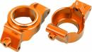 Caster Blocks (C-Hubs) 6061-T6 Aluminum L&R (Orange-Anodized)