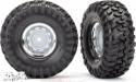 Tires & Wheels Glued 1.9' Chrome Wheels/Canyon Trail (2)Req 8255A