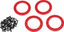 Beadlock Rings Red (1.9') (Alum) (4)/ 2X10 CS (48)