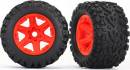 Tires & Wheels Glued Orange Carbide/Talon EXT (2)