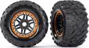 Tires & Wheels Assembled Glued Black/Orange Maxx MT-Tires (2)