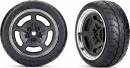 Tires/Wheels Assembled/Glued Black w/Chrome Wheels 1.9