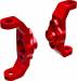 Caster Blocks 6061-T6 Aluminum (Left & Right) (Red Anodized)