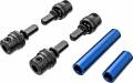 Driveshafts Center Male (Metal) (4) (Blue-Anodized)