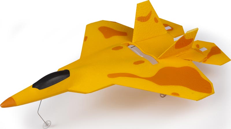 TWGF2201BM2 F 22 Micro Raptor RTF Orange w Stabilization and Travel Case By TOPWING MACFREE Great Hobbies