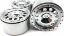 SCX24 Aluminum Beadlock Wheels (4) Silver