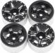 SCX24 Aluminum Beadlock Wheels (4) Silver & Black