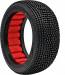 1/8 Buggy Component 2AB Medium LW Tires w/Red Ins (2)