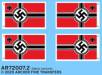 Fabric Texture Applique: 1/72 WWII German Naval Ensigns (2)