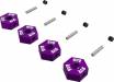 12mm Wheel Hex Set (Metal) (4) - Purple