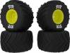 dBoots Chevron MT Tire Set Glued (Yellow) (2 Pairs)