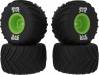dBoots Chevron MT Tire Set Glued (Green) (2 Pairs)