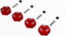 12mm Wheel Hex set (Metal Red) (4)
