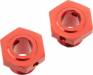 Wheel Hex Aluminum 13.6mm Red Typhon (2)