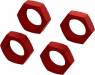 Aluminum Wheel Nut 24mm (Red) (4)