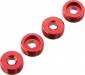 Nut Front Hub Aluminum Red (4)