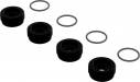 Aluminum Front Hub Nut Black Incl O-rings (4)