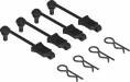 Body Clip Retainer 1/10 Scale Black (4)